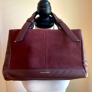 Wine colored Tignanello hand bag